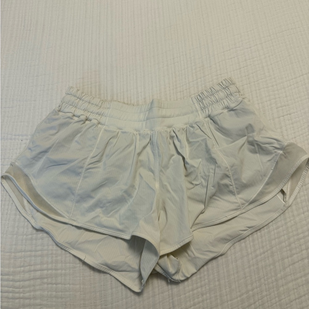Lululemon White Hotty Hot Shorts